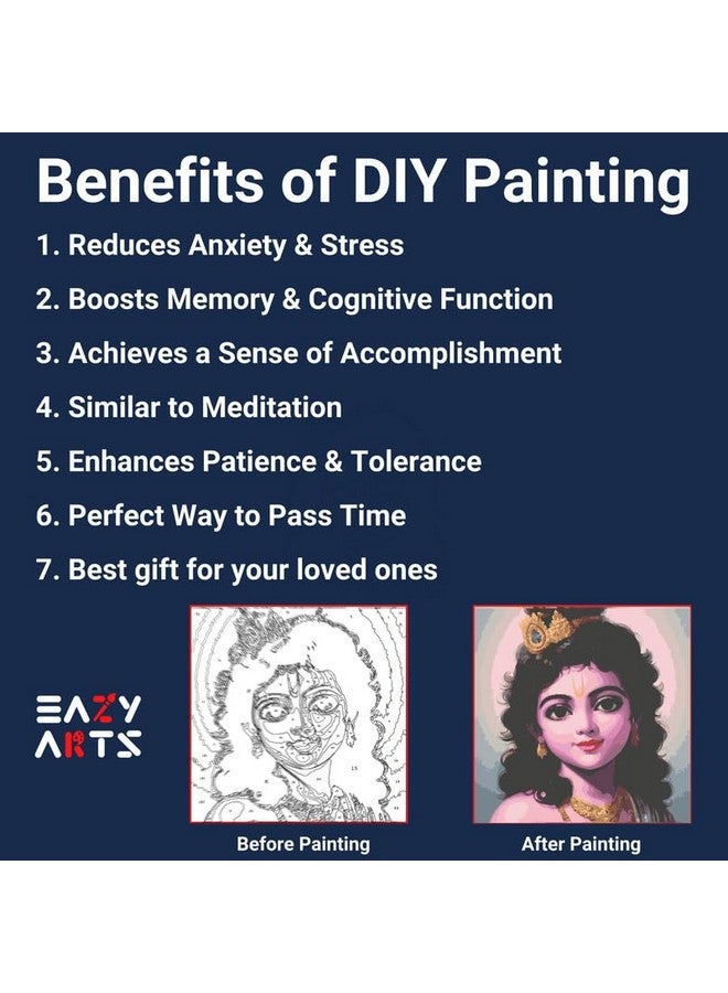 Eazy Arts Eazy Arts Do-it-yourself painting Golden Gate Bridge Over Serene Waters painting-by-numbers 50 x 76 || 24 Color || with frame - Image 4