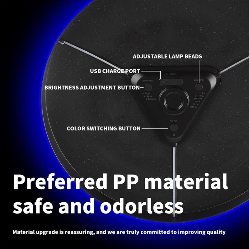 Luckam Flying Disc with 108 LEDs Lights - Variable Colors and Smart Modes, Extremely Bright, Rechargeable, Gift for Men/Boys/Teens/Kids, 175g LEDs Ultimate Flying Disc for Night Play - Image 4