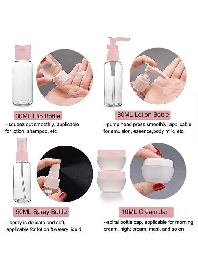 تِلْسِل 12 علبة زجاجات السفر لمراحيض، مراحيض حجم السفر السيليكون، ملحقات السفر القابلة للضغط، حاويات حجم السفر المضاد للتسرب لملطف شامبو - Image 3