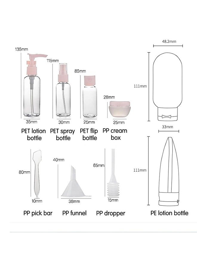 تِلْسِل 12 علبة زجاجات السفر لمراحيض، مراحيض حجم السفر السيليكون، ملحقات السفر القابلة للضغط، حاويات حجم السفر المضاد للتسرب لملطف شامبو - Image 5