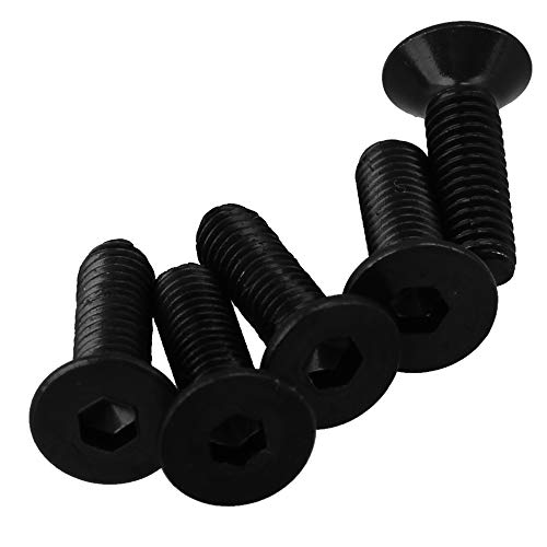 Mxfans 100 PCS Black 10.9 Alloy Steel Flat Socket Head Screws M3 x 10mm for Electronic Industry Fasteners for Joining Timber Cabinets - Image 2
