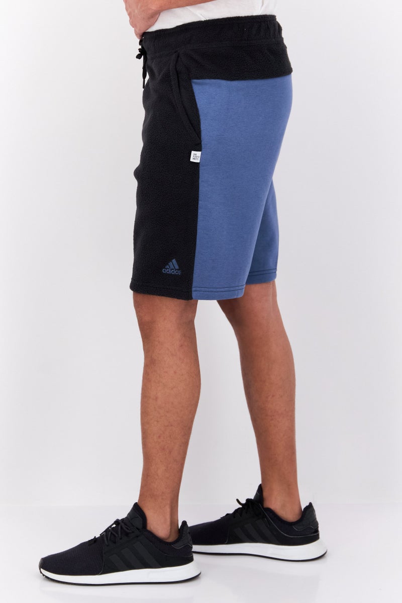 Adidas Men Sportswear Fit Training Shorts, Black/Blue - Image 2