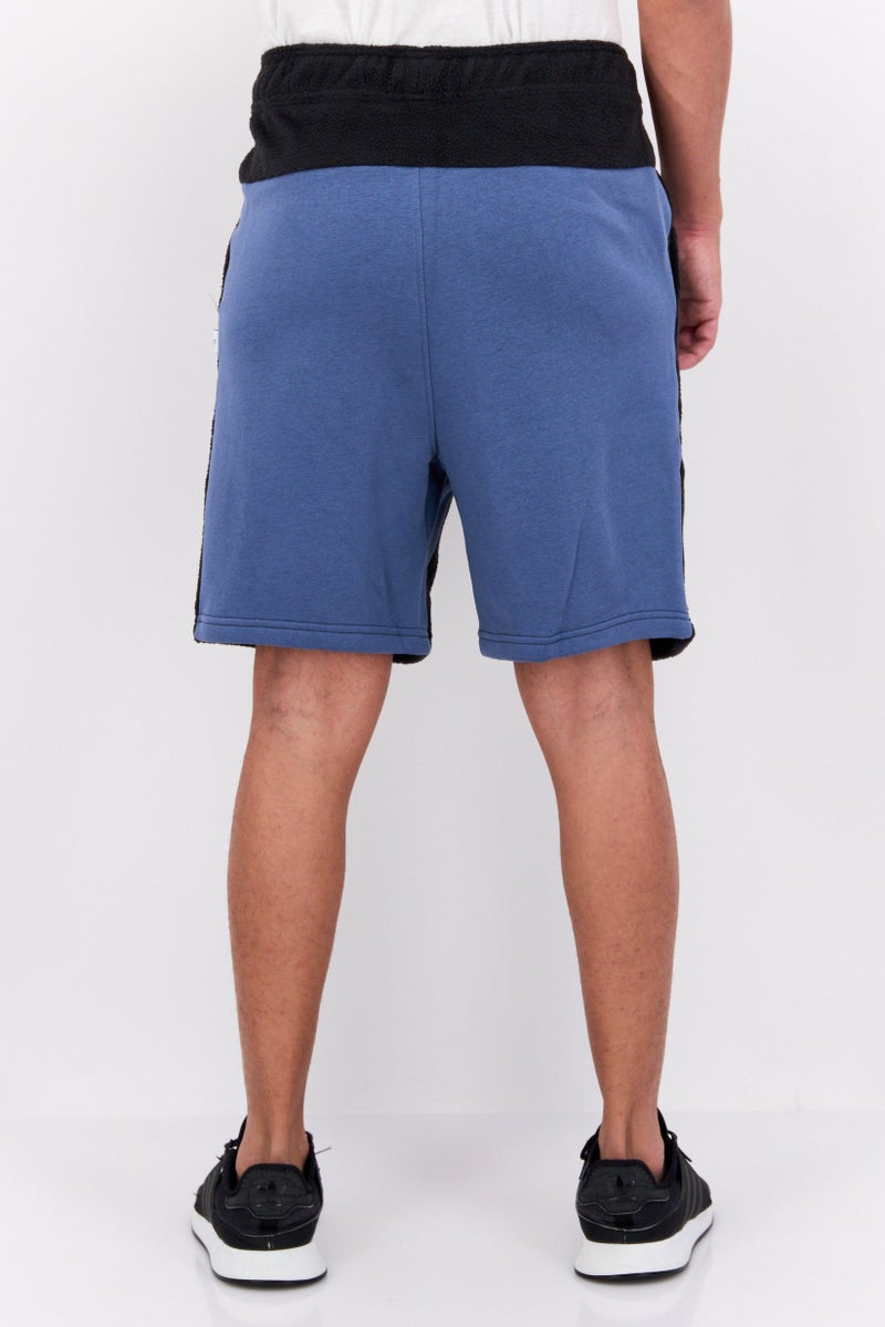 Adidas Men Sportswear Fit Training Shorts, Black/Blue - Image 3