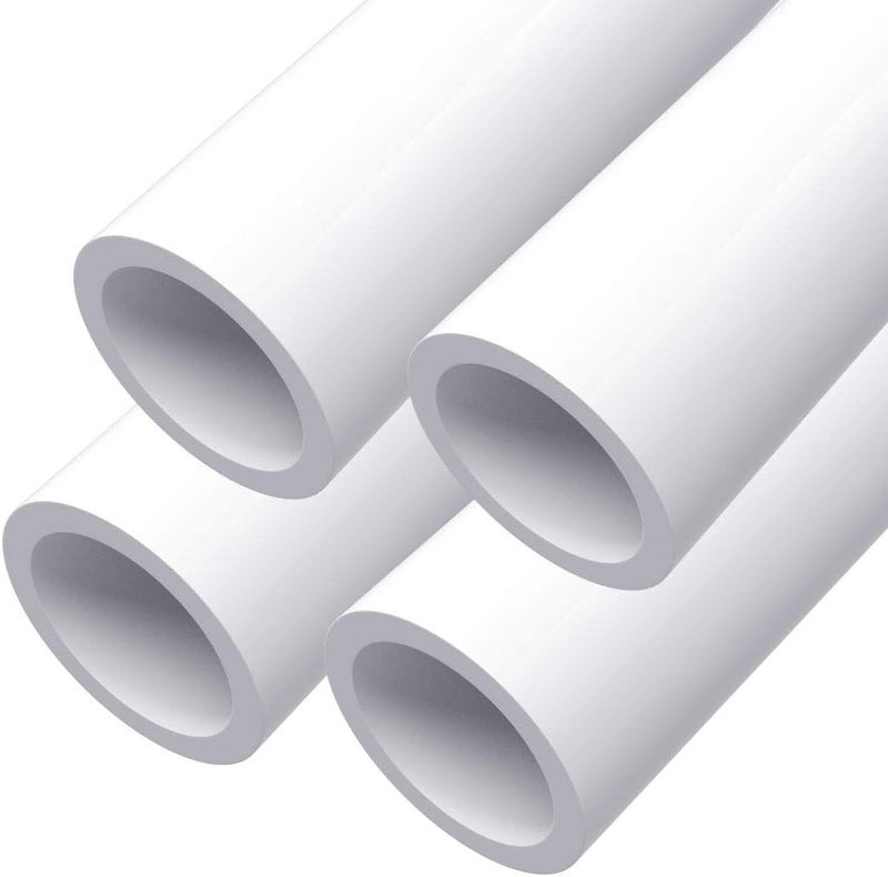 letsFix 1/2" PVC Pipe Furniture Grade, DIY PVC Projects for the Home, Garden, Greenhouse, Farm and Workshop, Sch. 40 White [40" x 4 Pack] - Image 1