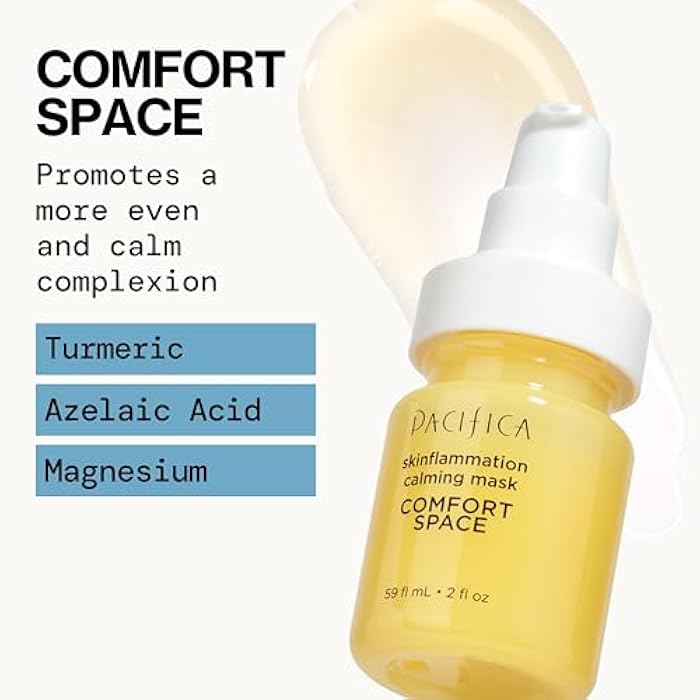 Pacifica Comfort Space Calming Face Mask for Sensitive Skin, Redness Relief Hydrating Facial Mask with Azelaic Acid & Turmeric, Soothes Irritation & Dryness, Vegan Skincare, 2 Fl Oz - Image 4