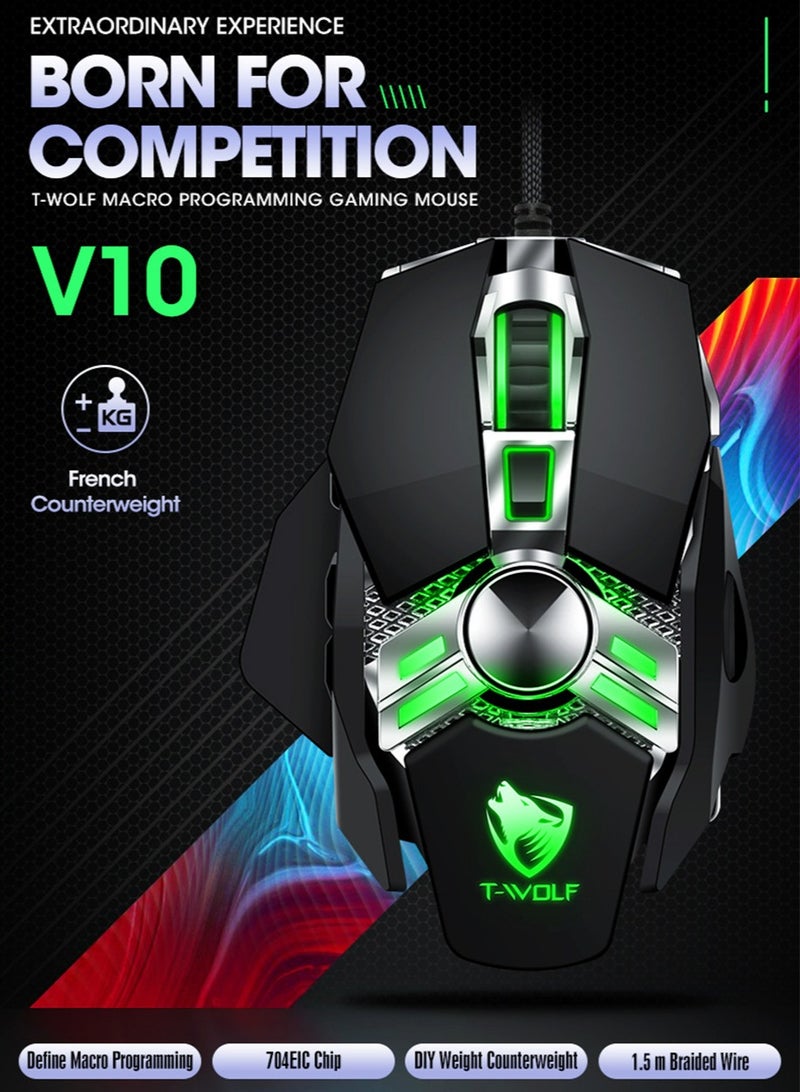 Essential Gaming Mouse: RGB Spectrum Backlit Ergonomic Mouse - 5 Programmable ons - Mechanical Switches - Backlight Modes up to 6400 DPI for Windows PC Gamers - Image 3