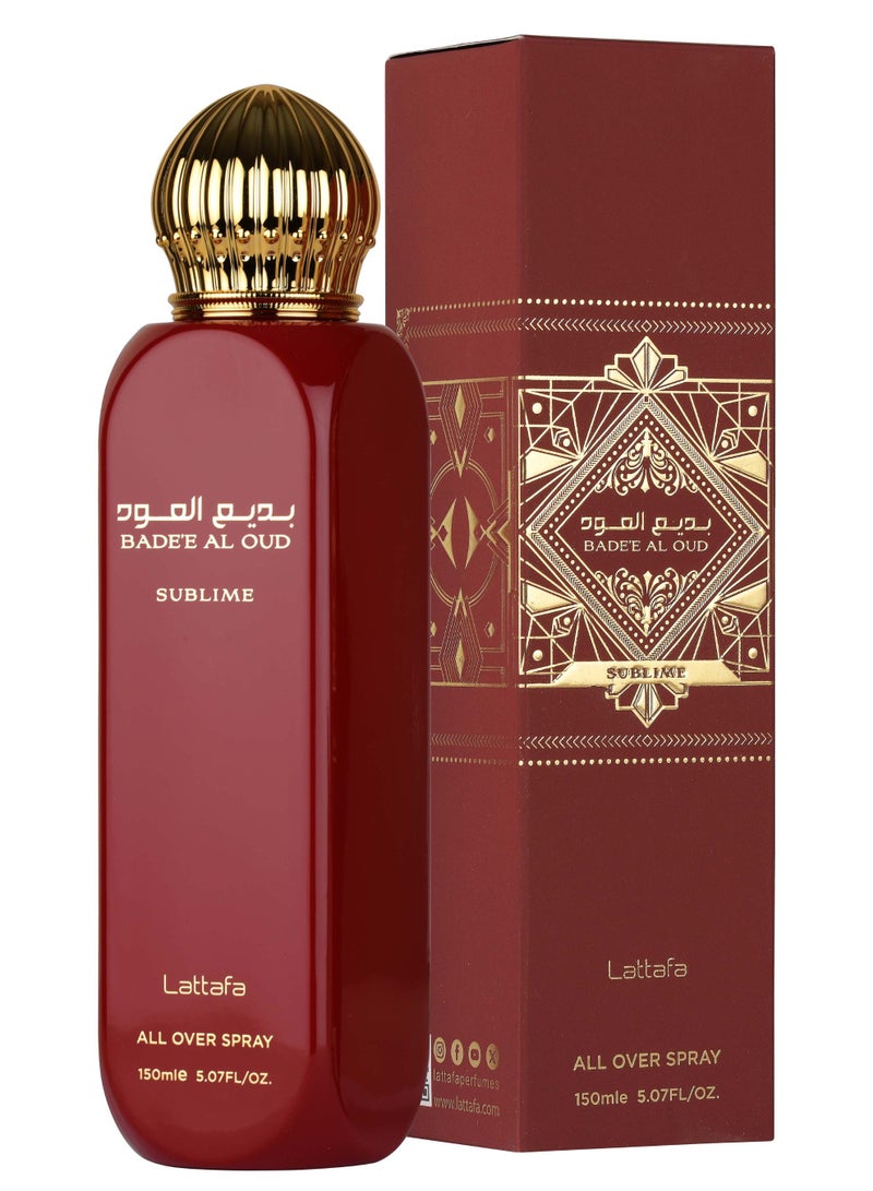 Lattafa Badee Al Oud Sublime All Over Spray EDP 150 ml - Image 2