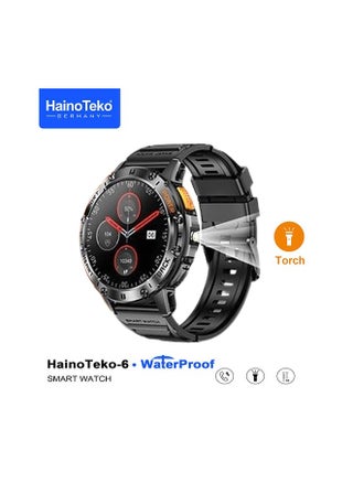 Haino Teko-6 Waterproof Smart Watch with AMOLED Display 3 Pair Strap and In-Built Torch Designed For Mens and Boys Black - pzsku/Z68EAAB9BF594CE86CFA7Z/45/1745566176/a3d0e9ed-3a9c-42b9-bea4-b91dcaa5743c