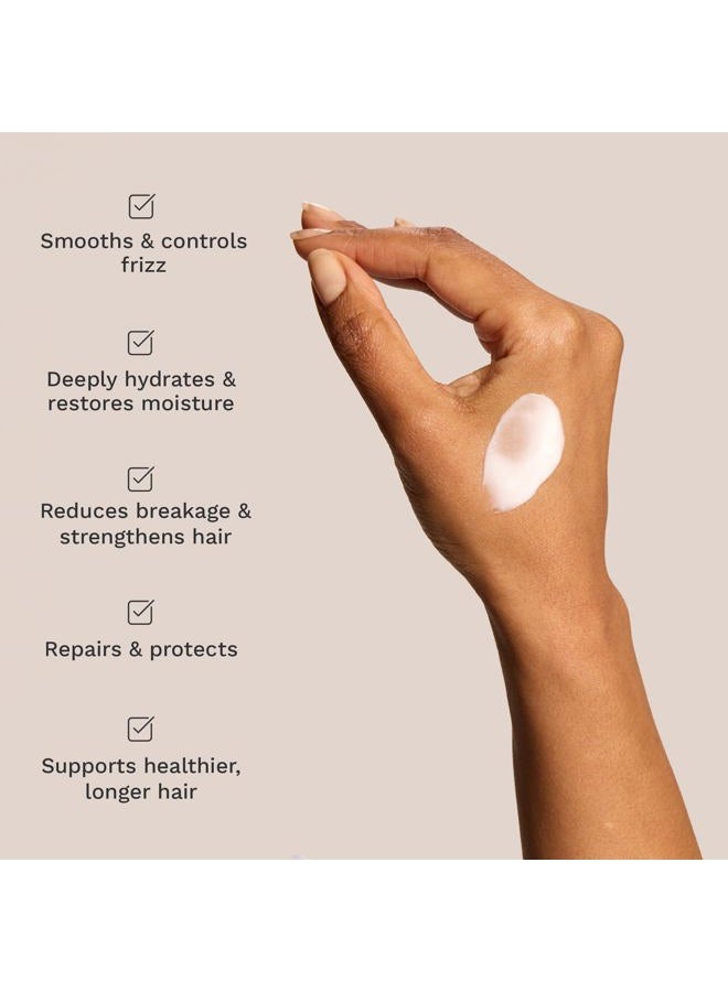 HAIR BURST قناع ترطيب الشعر بزيت الأفوكادو وجوز الهند ومستخلص الشوفان الأسود - بلسم عميق لنمو الشعر، الشعر الجاف أو التالف - علاج تغذية الشعر السميك - 7.4 أونصة سائلة - Image 3