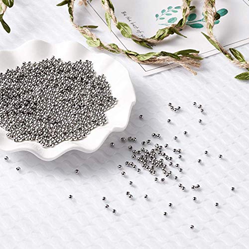 Mega Pet MegaPet 1000pcs 3mm Metal Spacer Beads 304 Stainless Steel Smooth Round Rondelle Loose Beads for DIY Bracelet Necklace Jewelry Making Crafting with 1mm Hole - Image 5