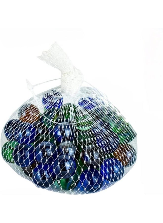 melfi 75Pcs White/Glass Marbles Fun Retro Toys For Kids Round Marble Beads Bouncing Ball Pat Toys I Variety Of Patterns For Crafting, Party Favors And House Decor - Image 1