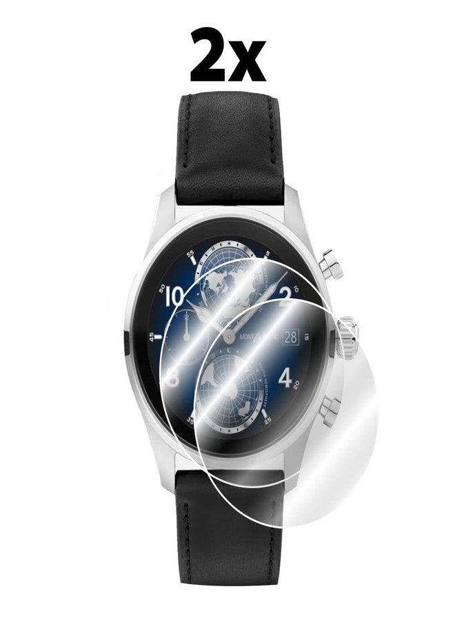 IPG for Montblanc Summit 3 Smart Watch Screen Protector (2 Units) Invisible Ultra HD Clear Film Anti Scratch Guard-Smooth/Self-Healing/Bubble -Free for Summit 3 - Image 2