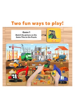 Skillmatics Piece & Play Construction Site, Jigsaw & Toddler Puzzles, Educational Toy & Game, Gifts for Boys & Girls Ages 3, 4, 5, 6, 7 (48 Pieces, 2 x 3 feet)  - Image 4