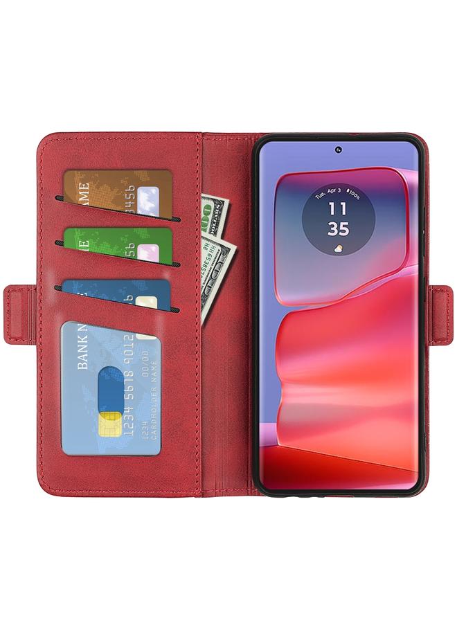 S-TOP Case For Motorola Edge 50 Pro Dual-side Magnetic Buckle Horizontal Flip Leather Phone Case - Image 4