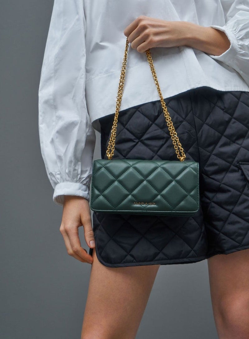 تشارلز & كيث بافوتو سلسلة مقبض فروي محفظة طويلة - Image 2