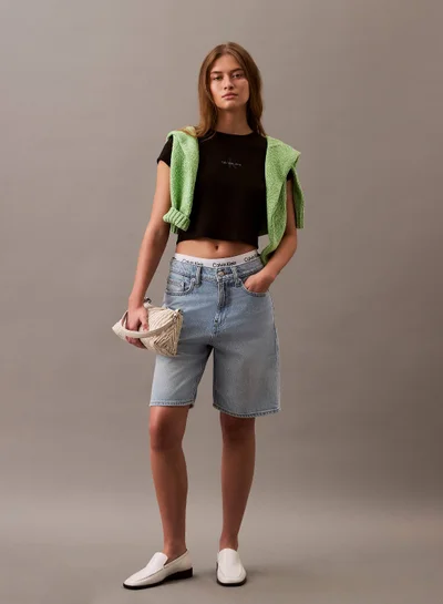 Calvin Klein Jeans Slim Cropped Logo T-Shirt