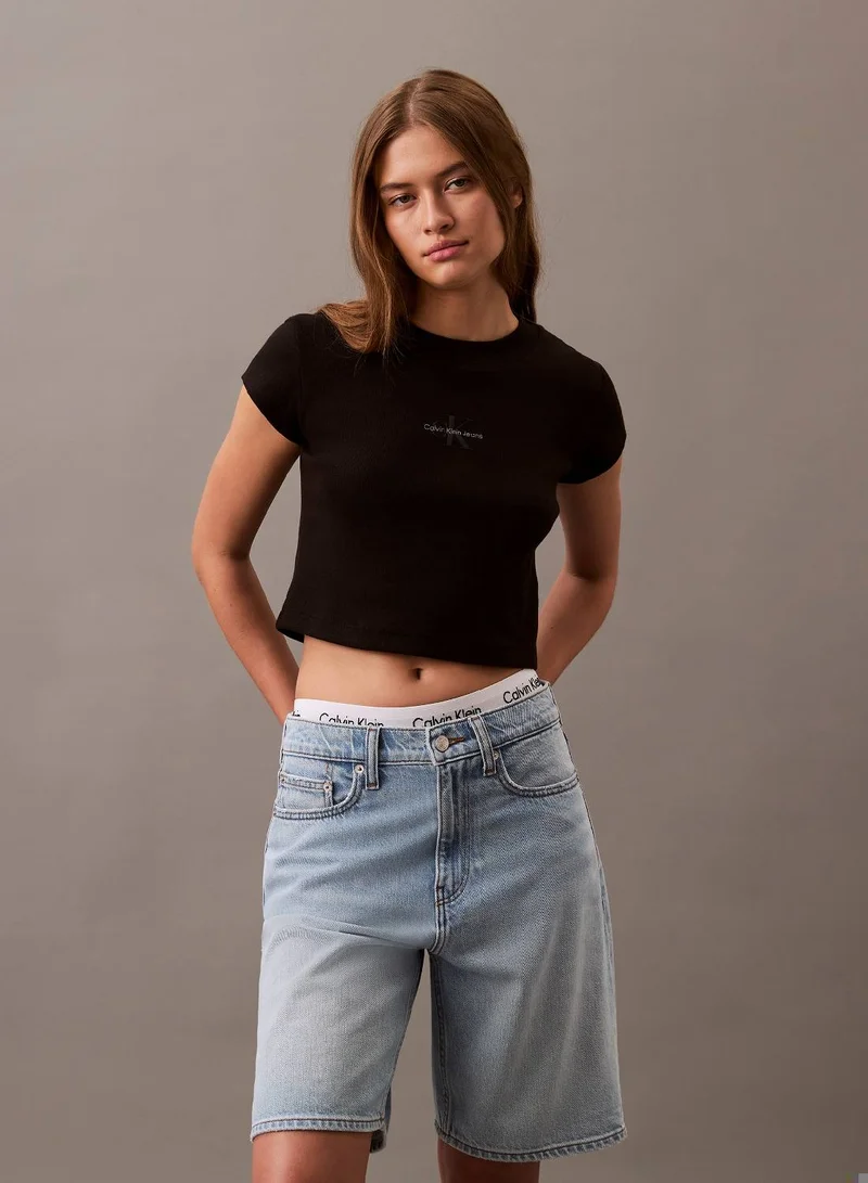 Slim Cropped Logo T-Shirt