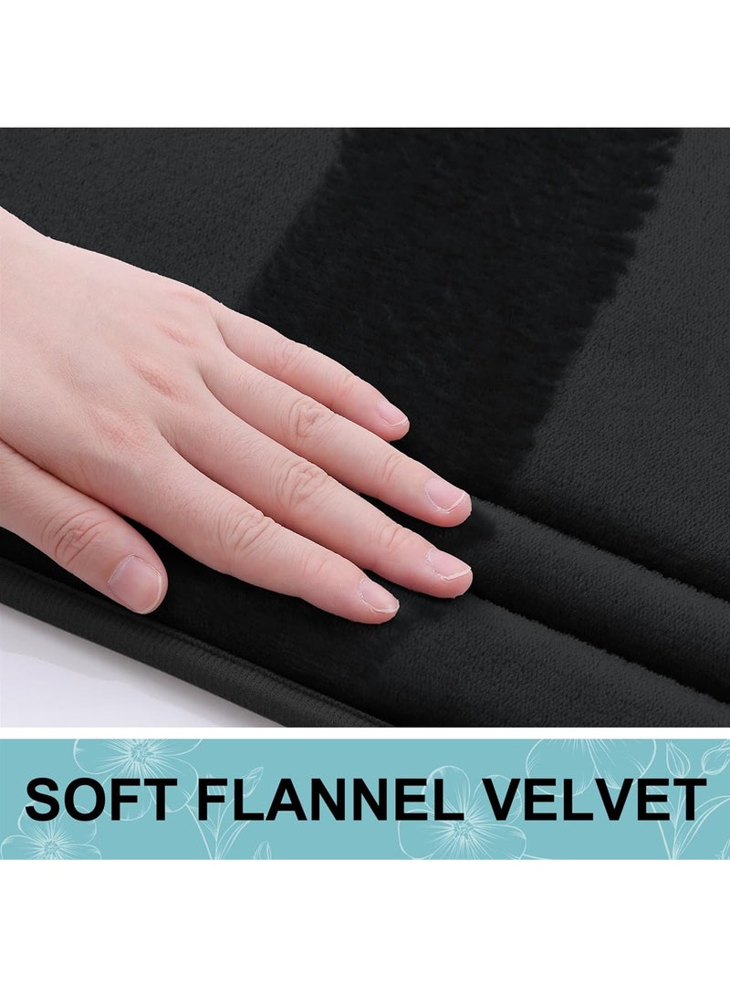 Excefore سجادة حمام من فوم الذاكرة ميكروفايبر سجادة حمام قابلة للغسل في الغسالة 40x60 سم - Image 2