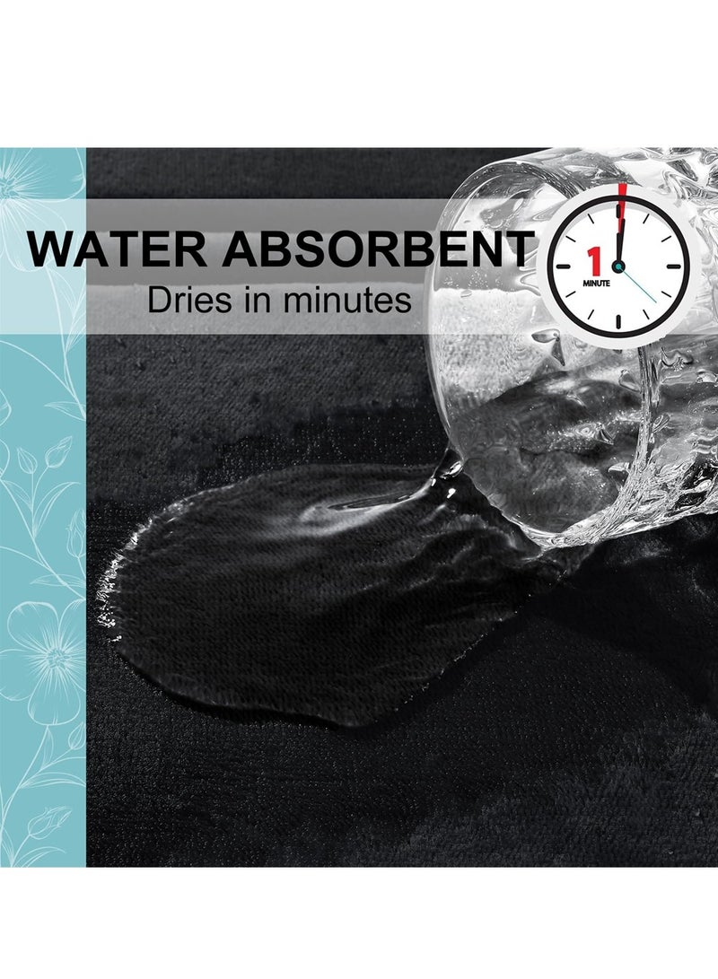 Excefore سجادة حمام من فوم الذاكرة ميكروفايبر سجادة حمام قابلة للغسل في الغسالة 40x60 سم - Image 5