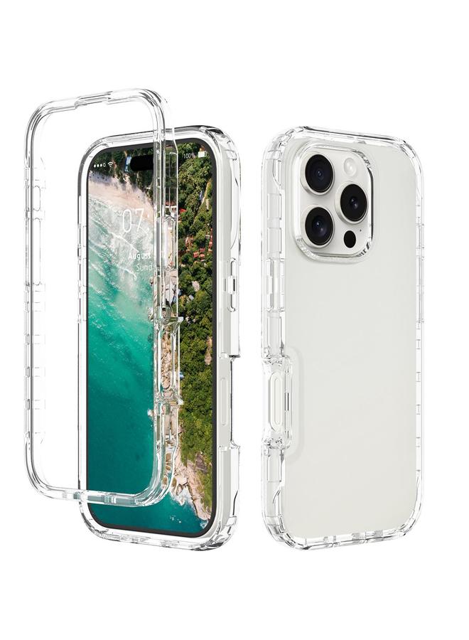S-TOP Case For iPhone 16 Pro Max Shockproof Clear Gradient PC + TPU Phone Case - Image 1