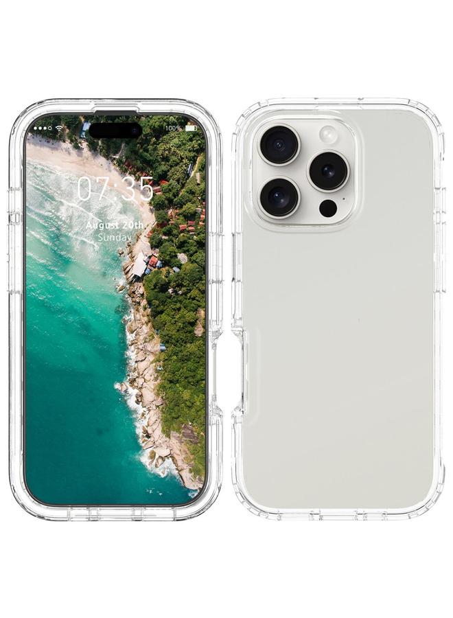 S-TOP Case For iPhone 16 Pro Max Shockproof Clear Gradient PC + TPU Phone Case - Image 2