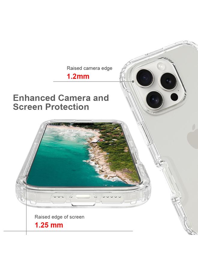 S-TOP Case For iPhone 16 Pro Max Shockproof Clear Gradient PC + TPU Phone Case - Image 4
