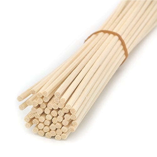 Ougual 100 Pieces Natural Rattan Reed Diffuser Replacement Sticks (6.3" x 3mm) - Image 1