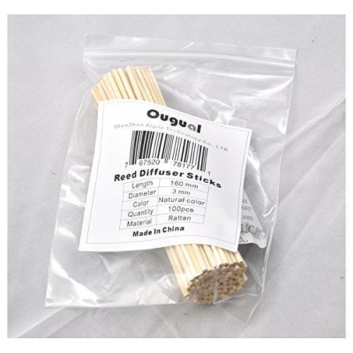 Ougual 100 Pieces Natural Rattan Reed Diffuser Replacement Sticks (6.3" x 3mm) - Image 4