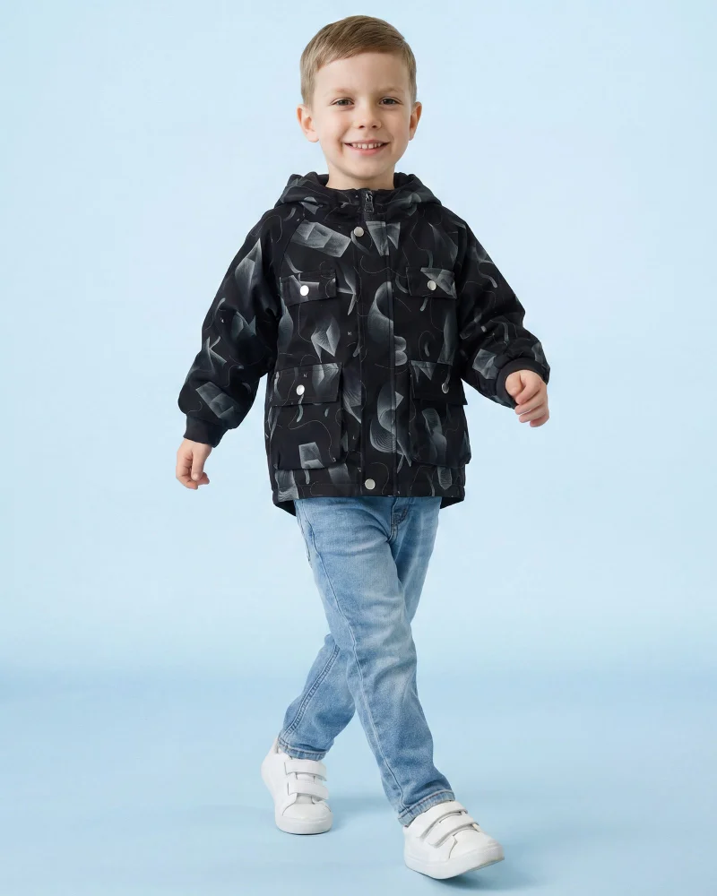 REDTAG Boys Black Casual Jacket