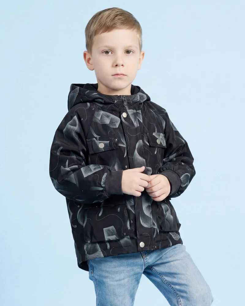 REDTAG Boys Black Casual Jacket