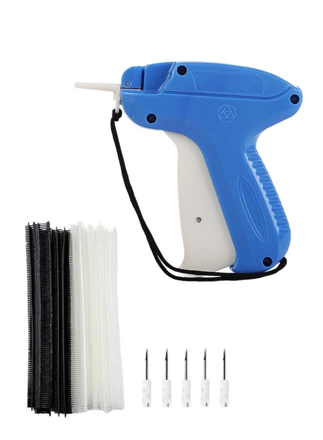Generic 1 Pack, Blue Garment Label Gun (12.8cm*12cm*2.8cm) Additional Gun Kit for Garment Labeling Machine with 5 Needles and 500 White Glue Needles and 500 Black Glue Needles for Store, Warehouse, Sale.  - Image 1