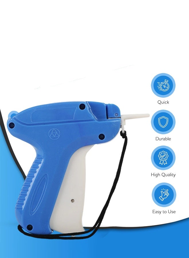 Generic 1 Pack, Blue Garment Label Gun (12.8cm*12cm*2.8cm) Additional Gun Kit for Garment Labeling Machine with 5 Needles and 500 White Glue Needles and 500 Black Glue Needles for Store, Warehouse, Sale.  - Image 3