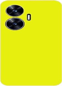 Generic Silicone Case High Quality Padded Inside with Camera Protection Compatible with Oppo Realme C55 (Yellow) 