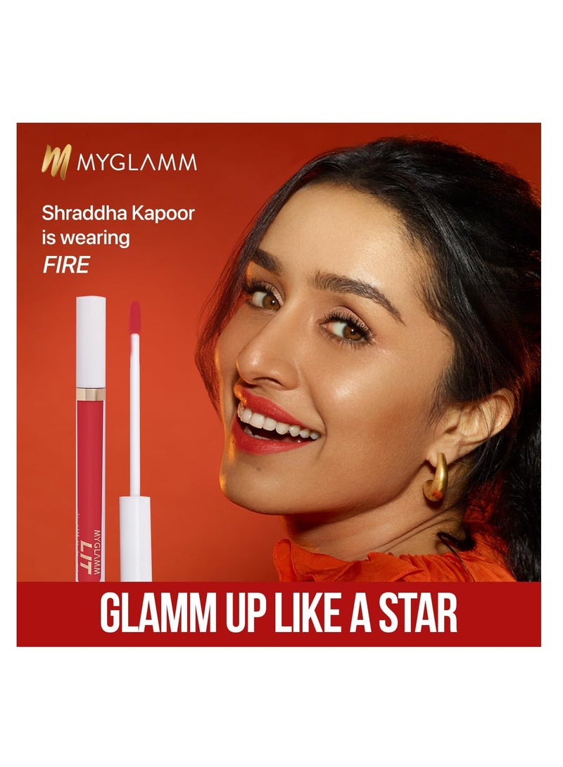 MyGlamm Liquid Matte Lipstick Red  3 ml  With Moringa Oil  12HR Long lasting Lipstick   Cruelty Free Matte Lipstick - Image 2