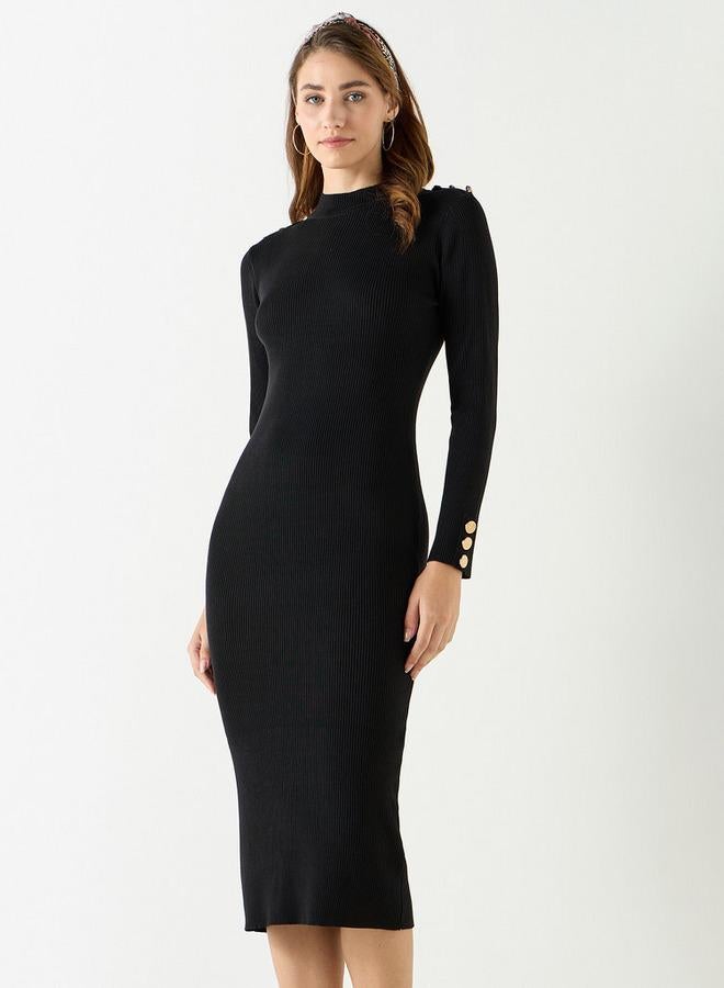 تواكستريمز فستان بارز الملمس بقصّة ضيقة وأكمام طويلة من تو إكستريمز - Image 1