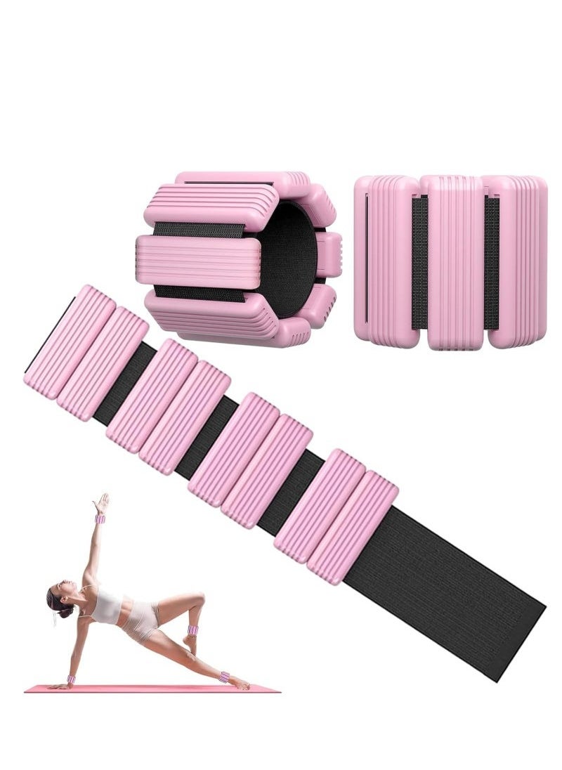 Yoawllty - 2 Packs Ankle Weights, Wrist and Ankle Weights Sets, Portable Wrist Weight Cuffs for Home and Office, Walking, Yoga, Dance, Barre, Gym(1 Lbs Pink) - Image 1