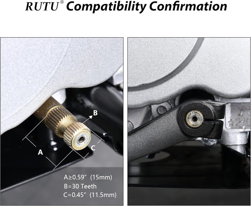 RUTU Folding Gear Shifter Shift Lever, Aluminum Dirt Bike Shift Lever, Compatible with XR50 CRF50 XR CRF 50cc 70cc 90cc 110cc 125c Motorcycle, Dirt Pit Bike Lifan 6061 Aviation Aluminum - Image 5