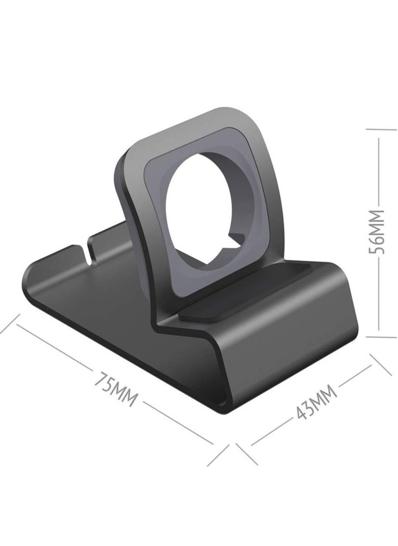 SYOSI - Charger Stand for Apple Watch 45mm 41mm 44mm 40mm 42mm 38mm iWatch Series 8 SE2 7 SE 6 5 4 3 2 1, Desktop Aluminum Holder for Apple Watch Charging Stand Dock Supports Nightstand Mode - Image 1