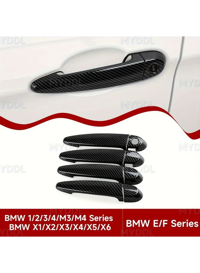 Carbon Fiber Car Door Handle Cover Trim Decal Sticker Black For BMW E87 F20 F22 F23 E90 E92 E93 F30 F34 F35 F32 F33 F36 F21 F80 F82 F83 E84 E70 E71 F25 F26 X1 X3 X4 X5 X6 M3 M4 - Image 3