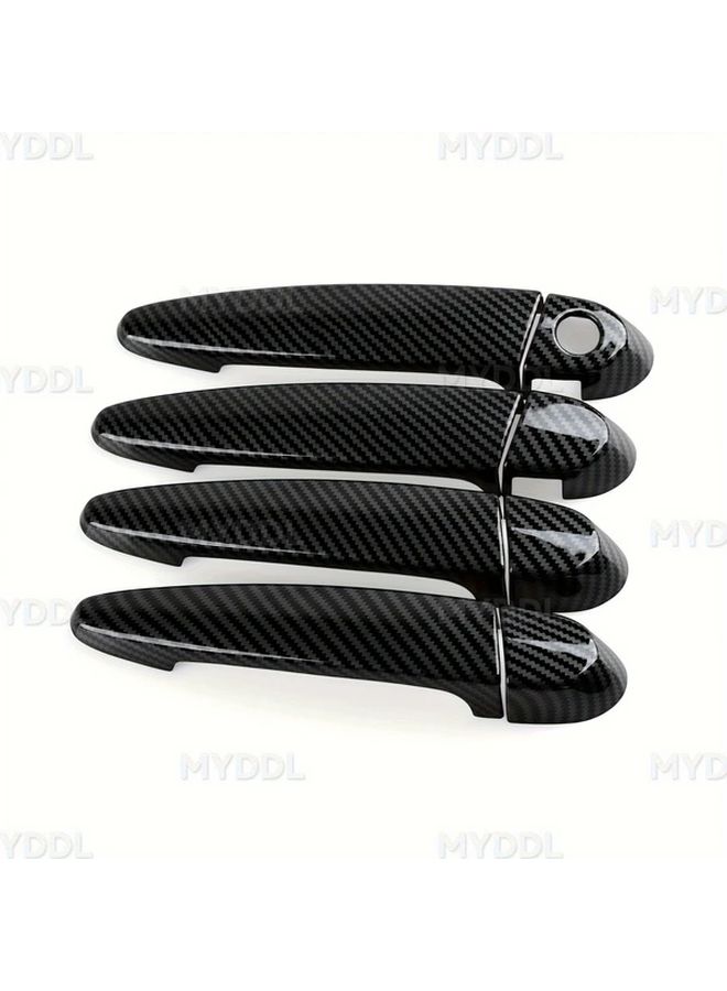 Carbon Fiber Car Door Handle Cover Trim Decal Sticker Black For BMW E87 F20 F22 F23 E90 E92 E93 F30 F34 F35 F32 F33 F36 F21 F80 F82 F83 E84 E70 E71 F25 F26 X1 X3 X4 X5 X6 M3 M4 - Image 1