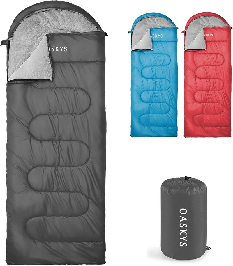 oaskys Camping Sleeping Bag - 3 Season Warm & Cool Weather - Summer Spring Fall Lightweight Waterproof for Adults Kids - Camping Gear Equipment, Traveling, and Outdoors - Image 1