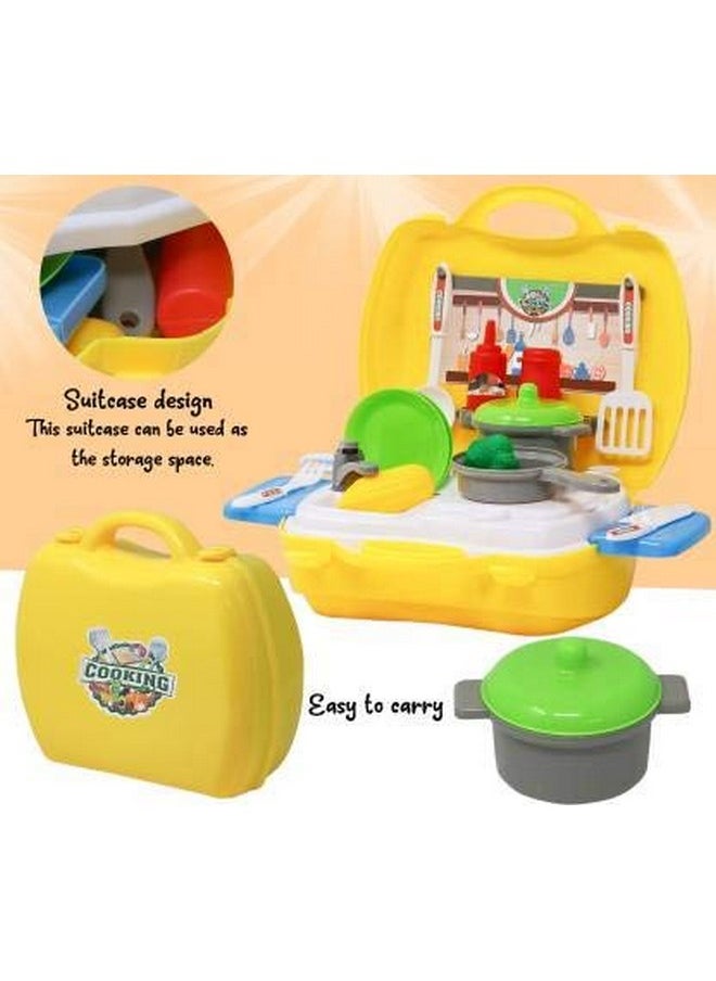 Ekta - Ekta Kitchen Cooking Set of 26 Pcs | Ultimate Kids Kitchen Set Chef Bring Along Kitchen for Girls Suitcase Set (Kitchen Play Set) - Image 1