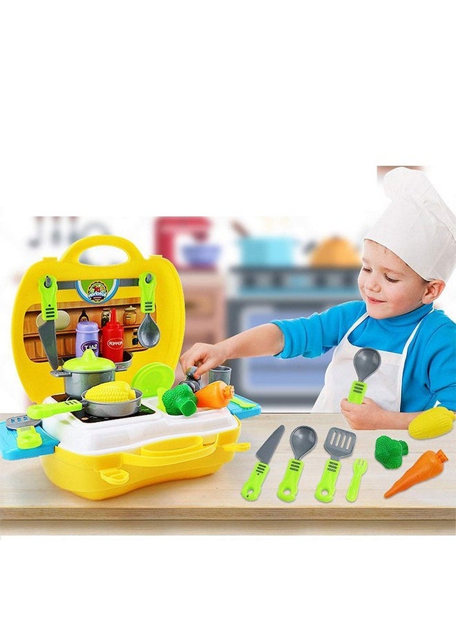 Ekta - Ekta Kitchen Cooking Set of 26 Pcs | Ultimate Kids Kitchen Set Chef Bring Along Kitchen for Girls Suitcase Set (Kitchen Play Set) - Image 1