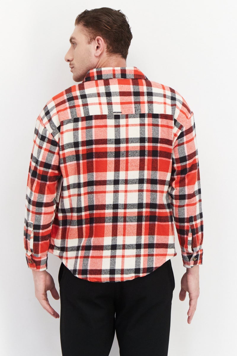 Billabong Men Regular Fit Plaid Casual Shirts, Red Combo - Image 2