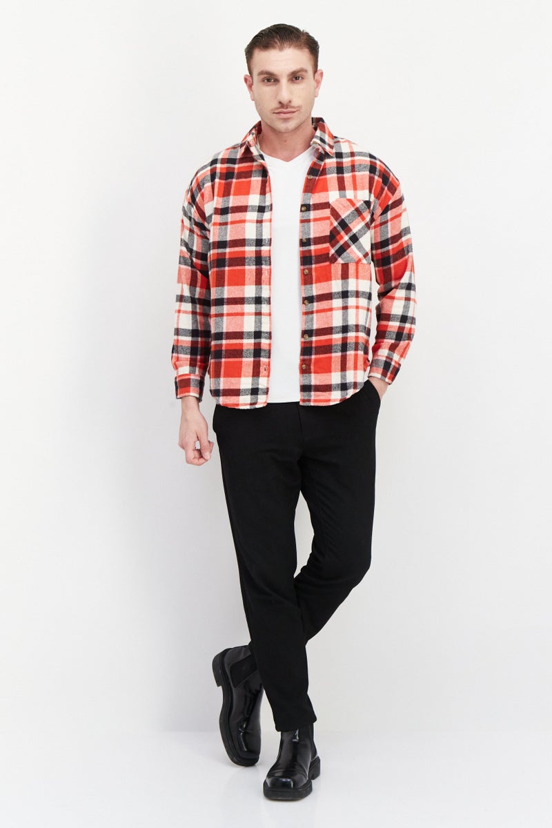 Billabong Men Regular Fit Plaid Casual Shirts, Red Combo - Image 4