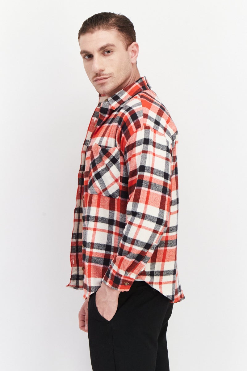 Billabong Men Regular Fit Plaid Casual Shirts, Red Combo - Image 3