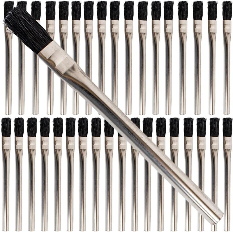 Pro-Grade - Acid Brushes - 36 Count 1/2 Inch Boar Hair Acid Flux Brushes - Image 1
