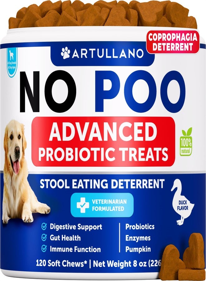 Artullano No Poo Chews for Dogs, Puppy - Coprophagia Stool Eating Deterrent - Prevent Dog from Eating Poop - Stop Eating Poop Treats with Probiotics & Enzymes - Immune, Digestive, Gut Health Support Supplement - Image 1