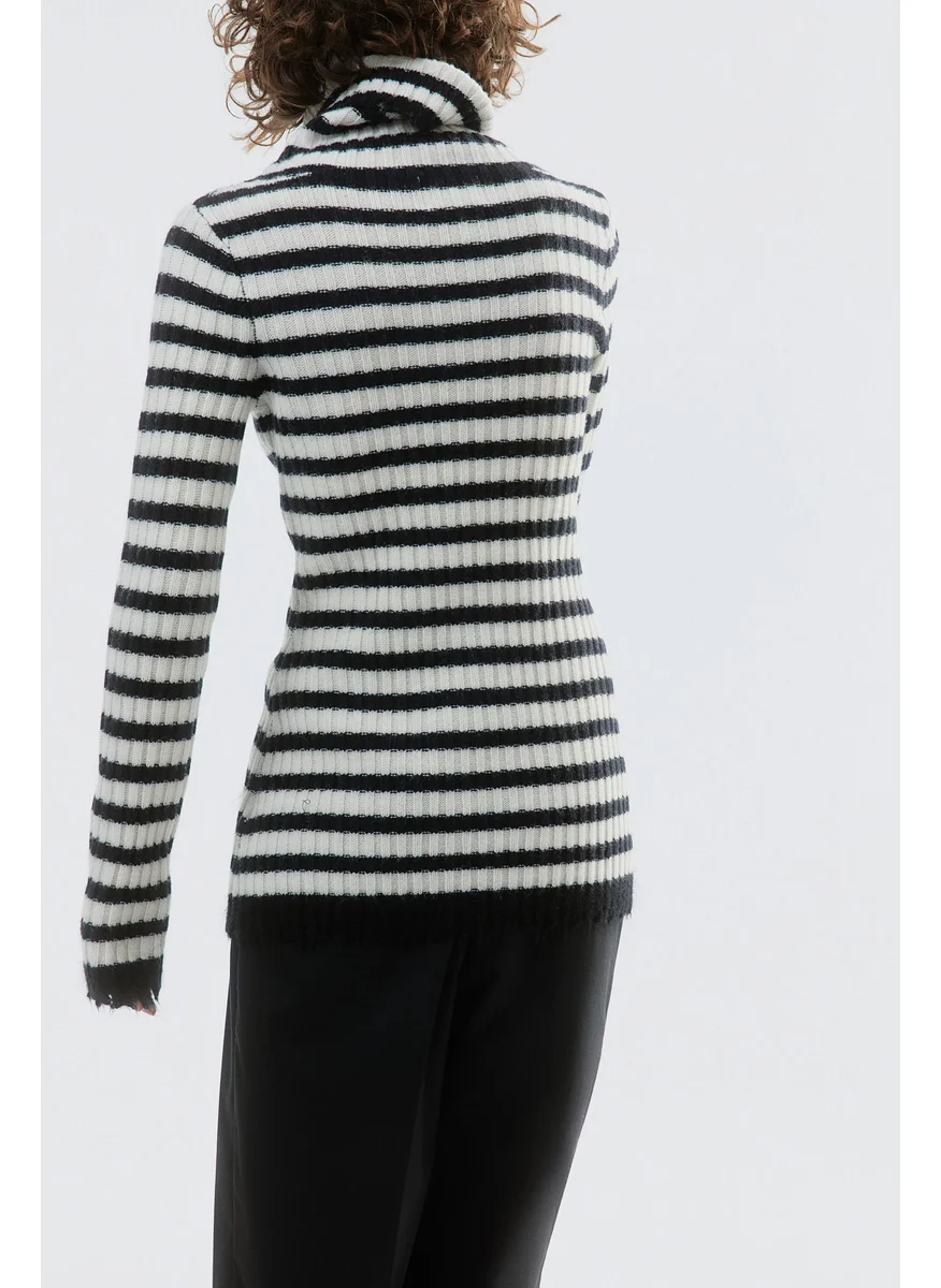 H&M Rib-Knit Polo-Neck Wool Jumper