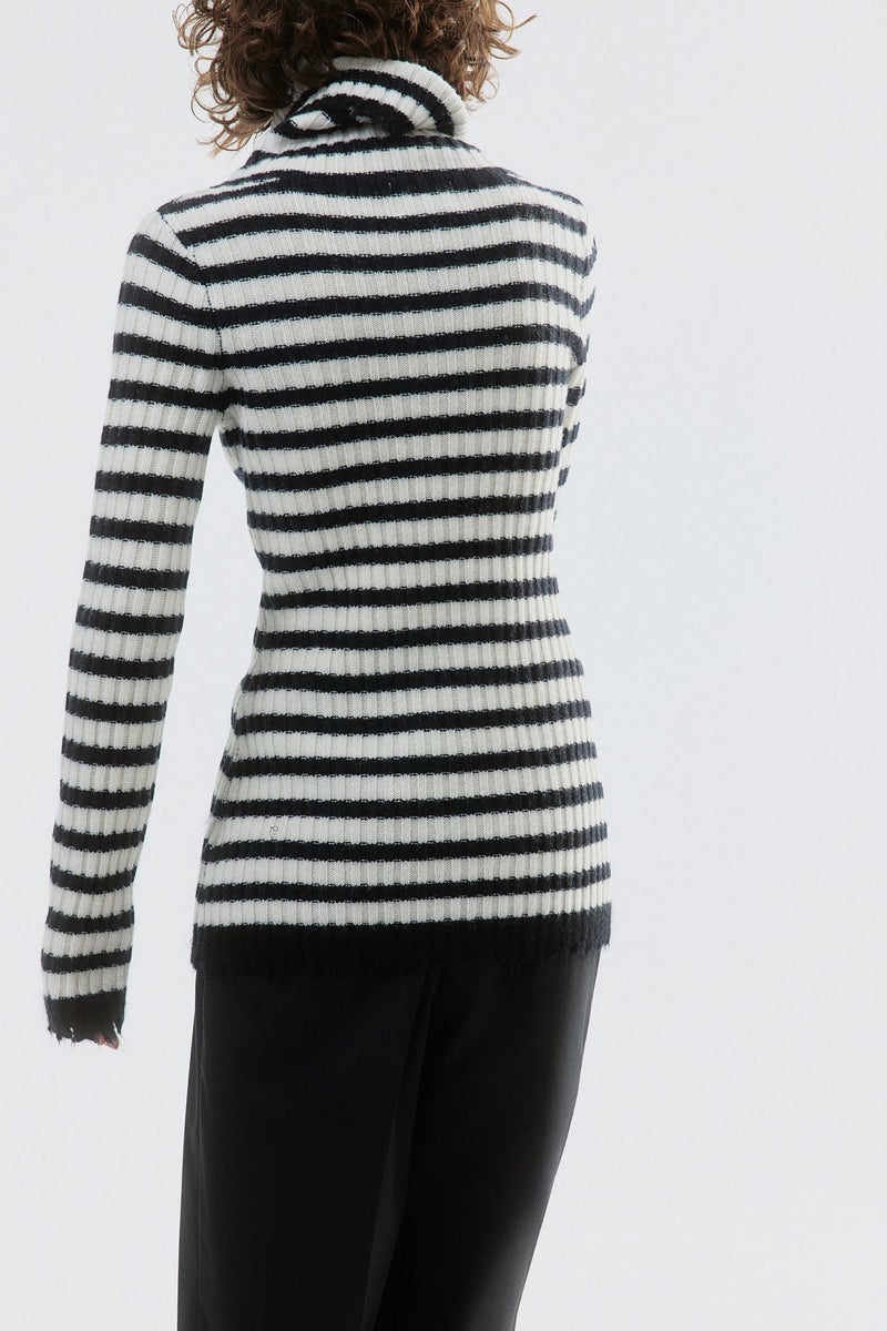 H&M Rib-Knit Polo-Neck Wool Jumper - Image 2